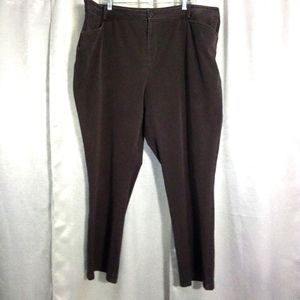 LRL Lauren Ralph Lauren Dress Pants Dark Brown Size 22W